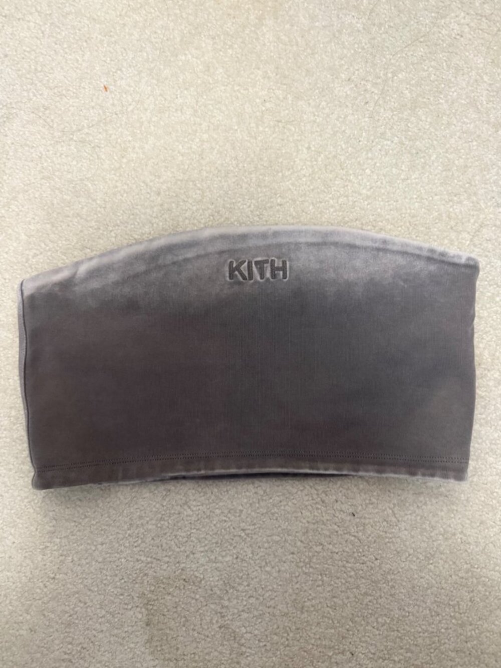 KITH Cement Bandeau Tube Top Charcoal Gray Large Womens